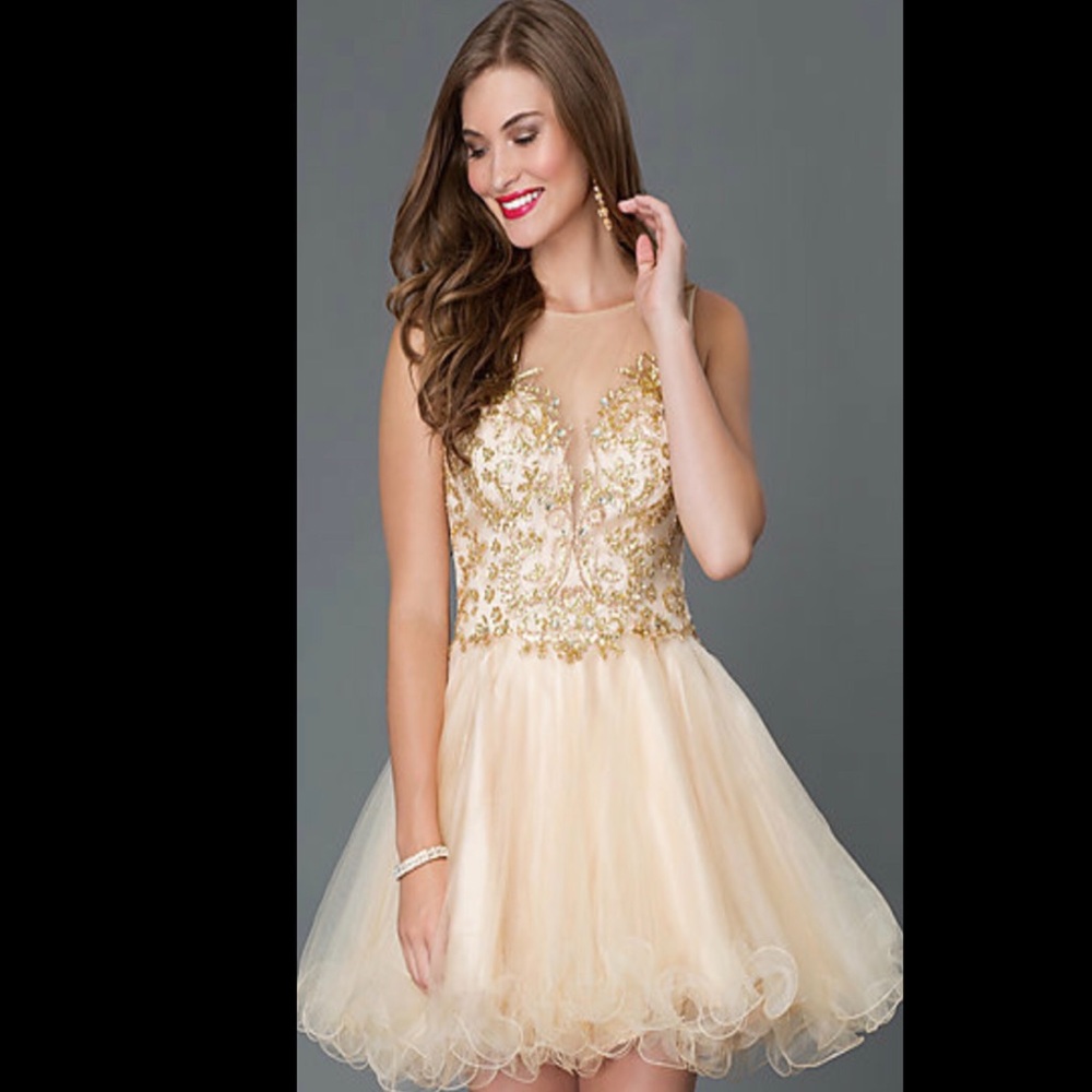 Lovely Gold Party Dress
